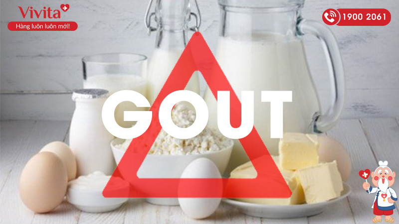 người bệnh gout nên hạn chế sữa và các chế phẩm từ sữa