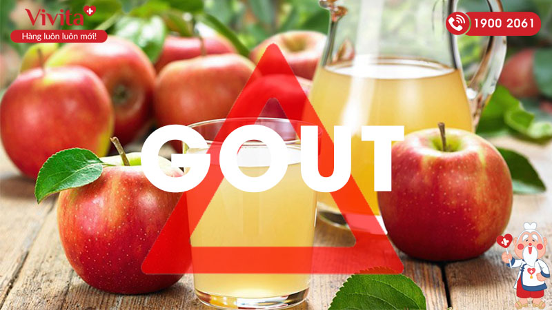 Nước ép trái cây có chứa nhiều đường fructose như nước ép táo hay nước ép lê, mọng hay trái mơ cũng làm tăng nguy cơ bị gout