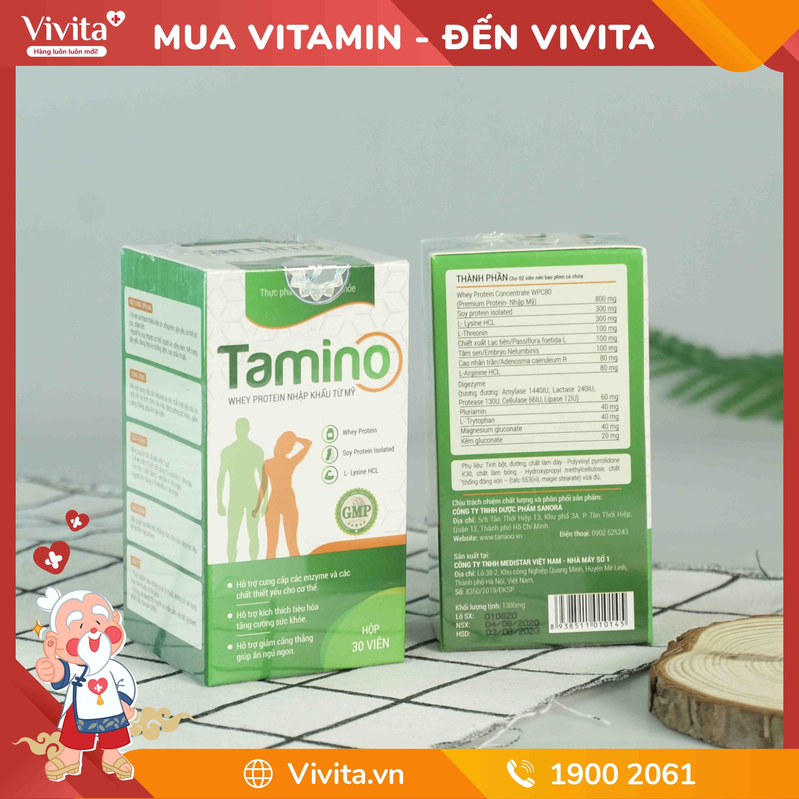 Viên Uống Tamino Hỗ trợ Tăng Cân Hiệu Quả | Hộp 30 Viên