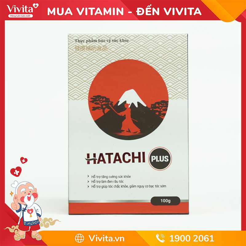 Viên Uống Hatachi Plus Giải Pháp Cho Mái Tóc Chắc Khỏe | Lọ 100g