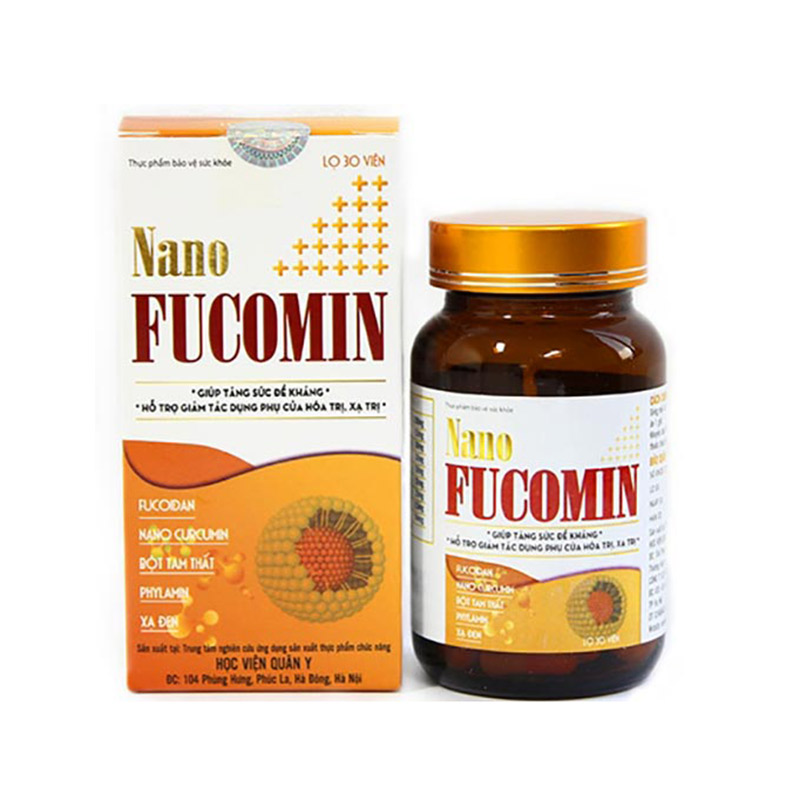 Viên Uống Nano Fucomin Hỗ trợ Điều Trị và Ngăn Ngừa Ung thư, U bướu (30 Viên)