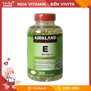 Viên Uống Vitamin E Kirkland 400 IU | Phục Hồi Làn Da Căng Mịn, Tươi Sáng Tự Nhiên | Hộp 500 Viên