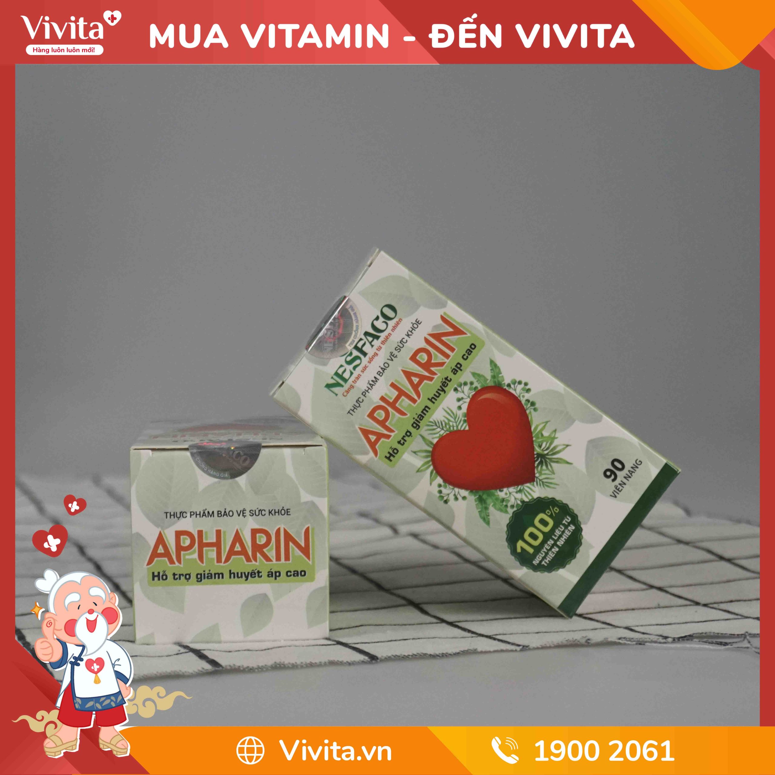 Viên Uống Apharin Hỗ Trợ Ổn Định Huyết Áp | Hộp 90 Viên