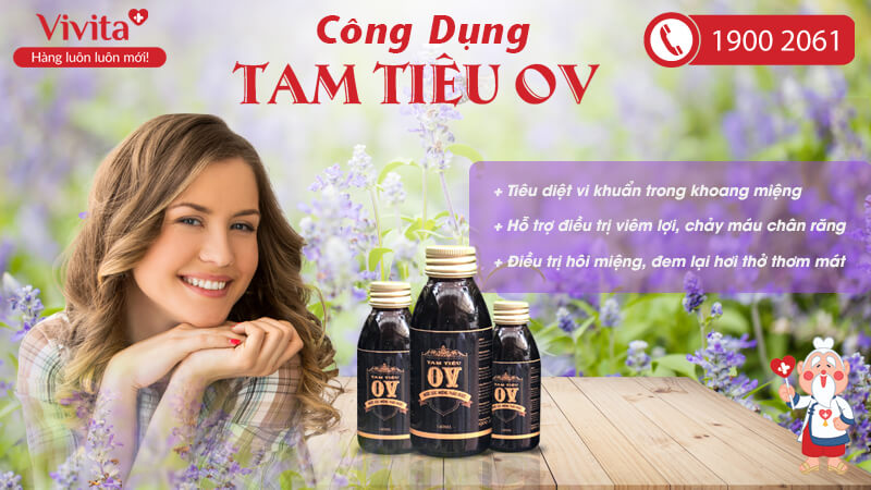 Dung Dịch Tam Tiêu OV | Hỗ Trợ Khử Mùi Hôi Miệng | Chai 140 ml