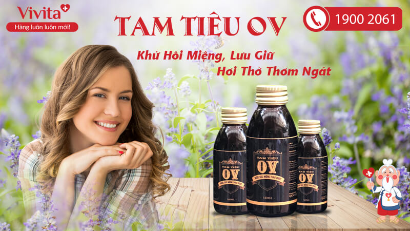 Dung Dịch Tam Tiêu OV Hỗ Trợ Khử Mùi Hôi Miệng (Chai 140ml)