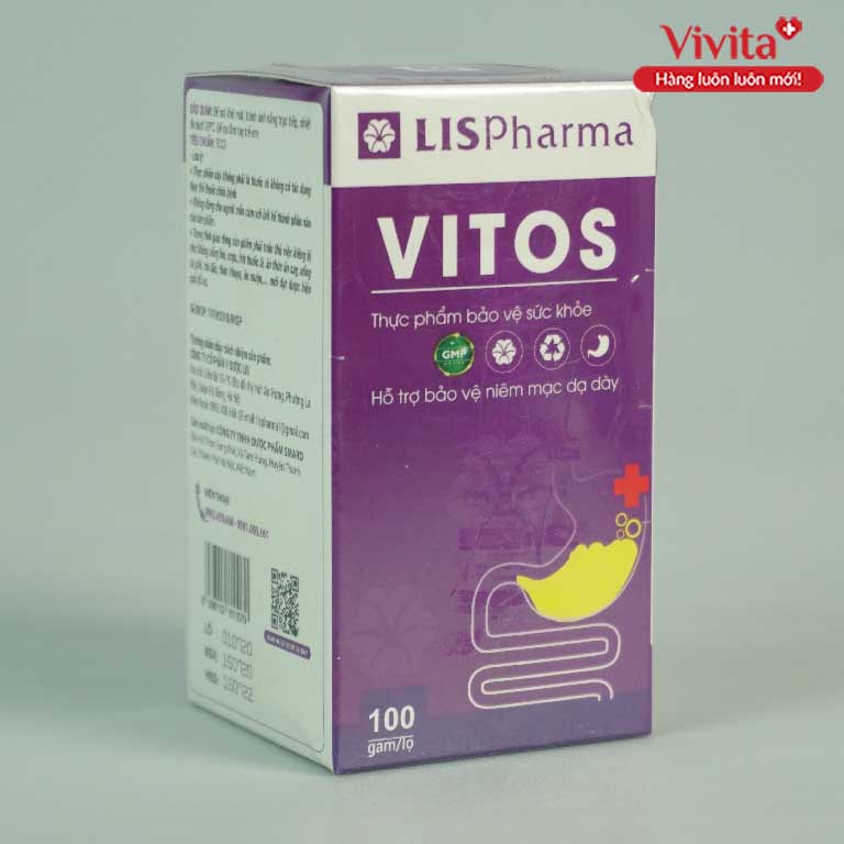 Viên Uống Vitos | Hỗ Trợ Điều Trị Viêm Dạ Dày | Hộp 100G