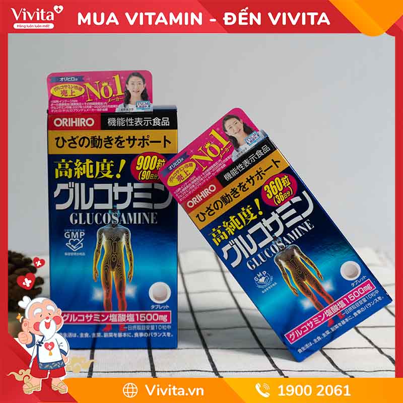 Viên Uống Orihiro Glucosamine 1500mg Hỗ Trợ Điều Trị Bệnh Xương Khớp Hiệu Quả | Hộp 900 Viên