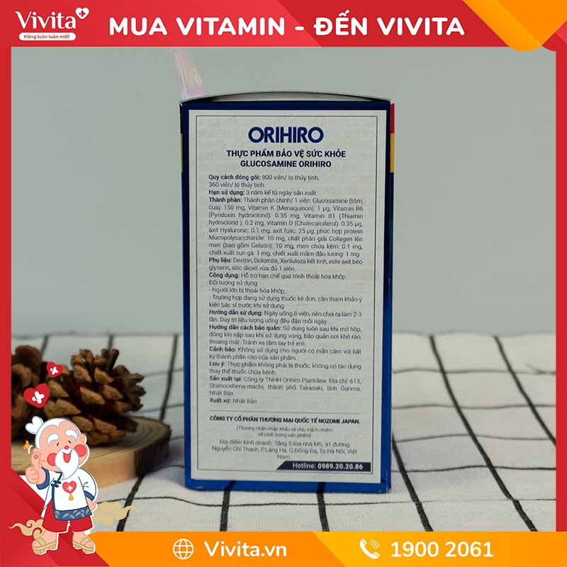 Viên Uống Orihiro Glucosamine 1500mg Hỗ Trợ Điều Trị Bệnh Xương Khớp Hiệu Quả | Hộp 900 Viên