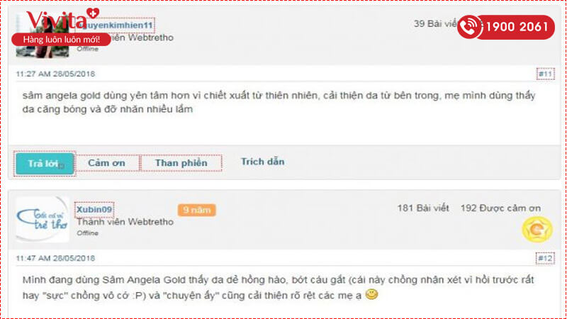 review sâm angela gold
