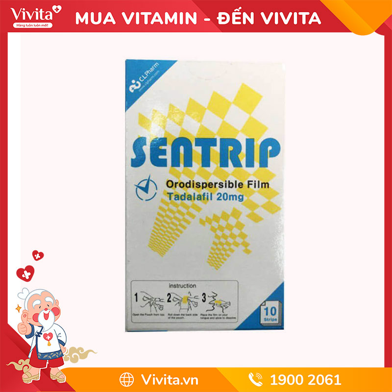 Tem Ngậm Sentrip Hỗ Trợ Cải Thiện Sinh Lý Nam Giới | Hộp 10 Tem