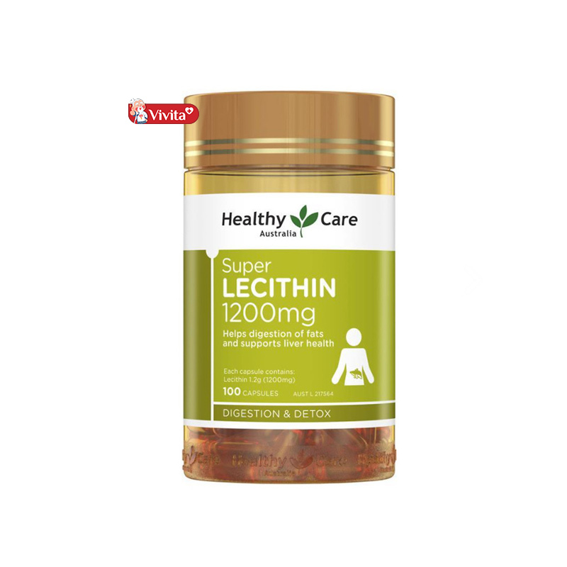 Healthy Care Super Lecithin 1200mg - Viên uống mầm đậu nành của Úc