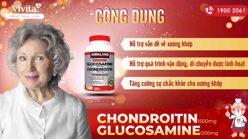 công dụng glucosamine 1500mg & chondroitin 1200mg
