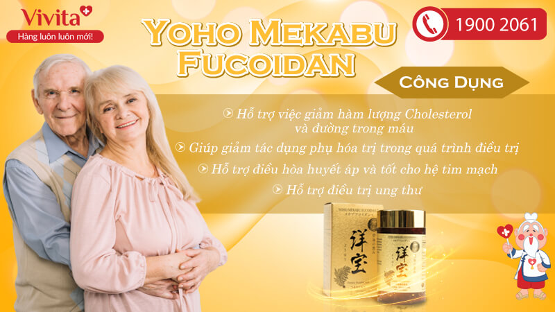 Viên Uống Yoho Mekabu Fucoidan | Hỗ Trợ Phòng Chống Ung Thư | Hộp 120 Viên