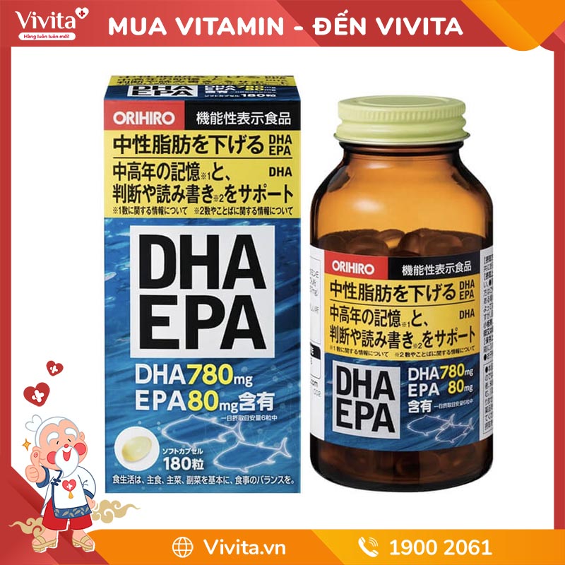 Viên Uống Bổ Não DHA EPA Orihiro - Giúp Não Phát Triển Toàn Diện