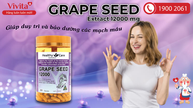 healthy care grape seed extract 12000mg