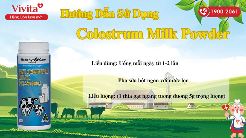 hướng dẫn sử dụng colostrum milk powder