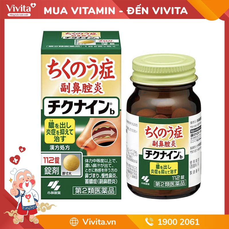Viên Uống Kobayashi Chikunain | Hỗ Trợ Điều Trị Xoang | Hộp 112 Viên