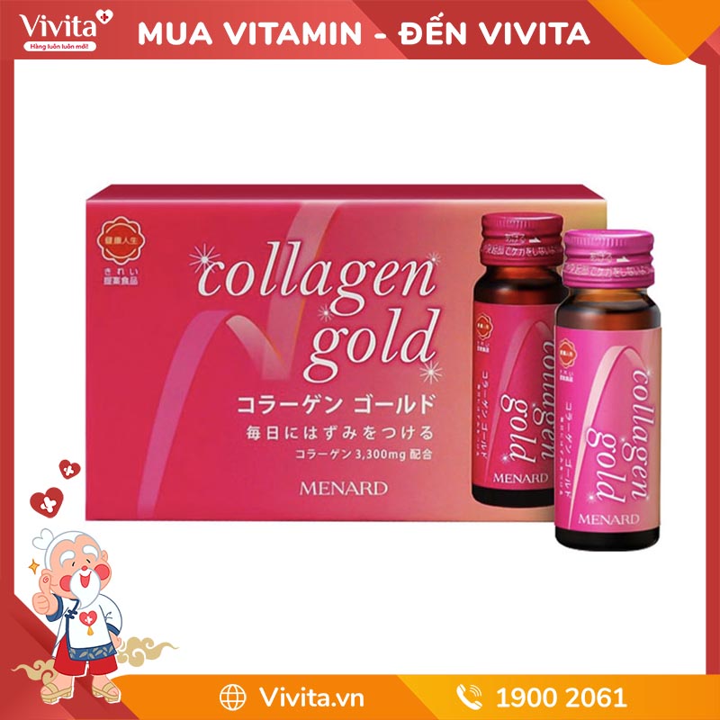 Nước Uống Collagen Gold | Hỗ Trợ Da Căng Mịn, Hồng Hào | Hộp 10 Chai