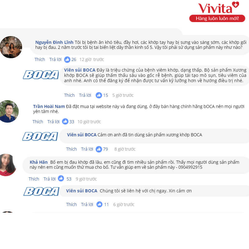 Viên sủi Boca Hỗ trợ vấn đề xương khớp | Hộp 20 viên