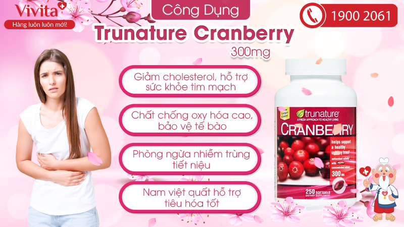 viên uống trunature cranberry 300mg