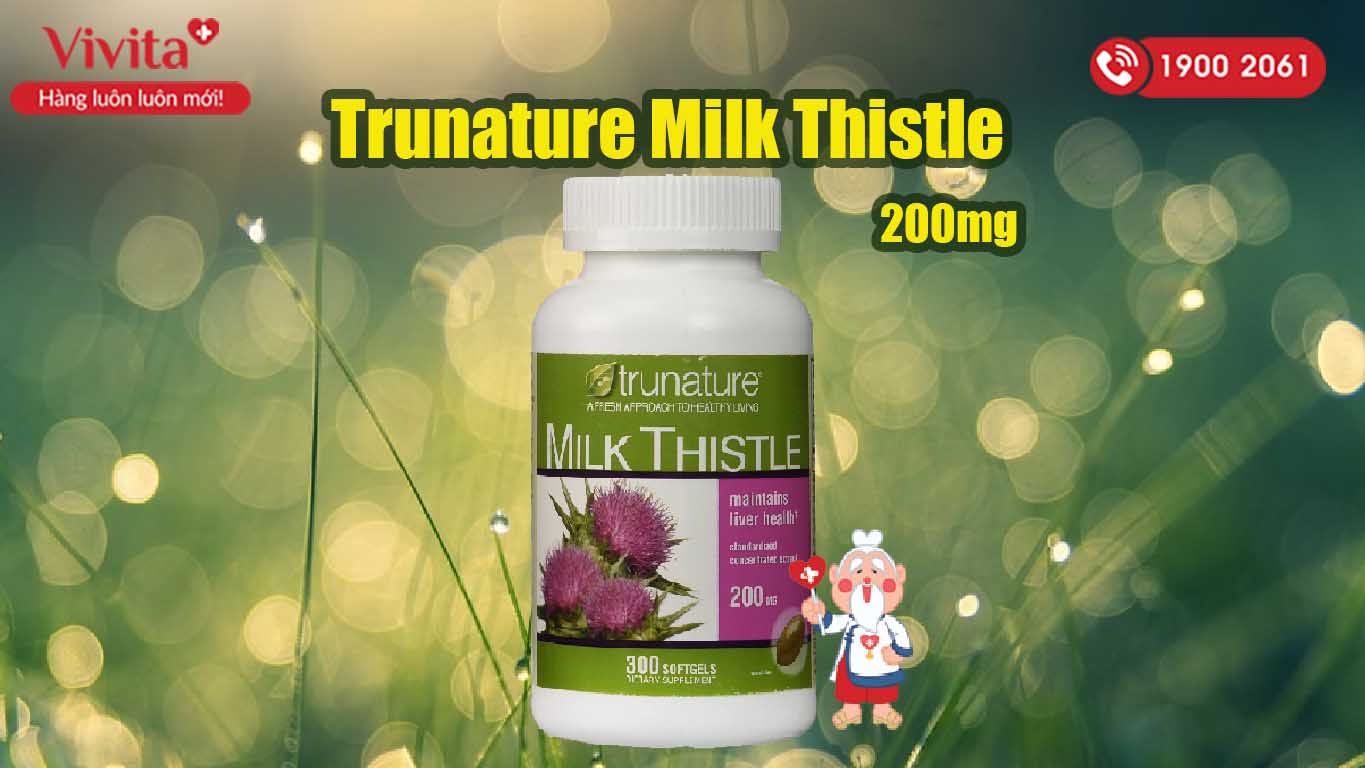 viên bổ gan trunature milk thistle 200mg
