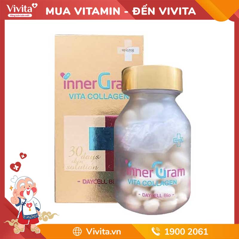 Viên uống Inner Gram Vita Collagen Hỗ Trợ Trị Nám (Hộp 60 viên)