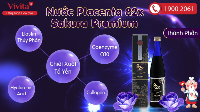 thành phần placenta 82x sakura premium