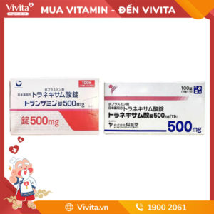 Viên Uống Trắng Da Trị Nám Transamin 500mg Nhật Bản 100 Viên