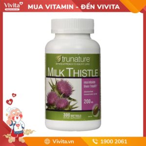 Trunature Milk Thistle 200mg 300 Viên Của Mỹ - Viên uống tăng cường chức năng gan hiệu quả