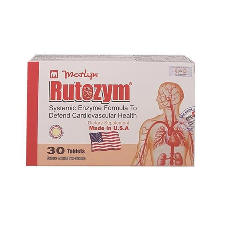 Viên Uống Rutozym | Phòng Ngừa Đột Quỵ, Bảo Vệ Tim Mạch | Hộp 30 Viên