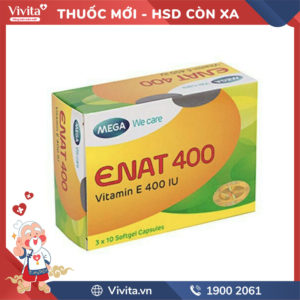 Thuốc bổ sung vitamin E Enat 400 Hộp 30 viên