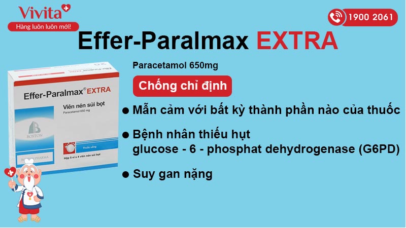 Chống chỉ định Efferparalmax Extra