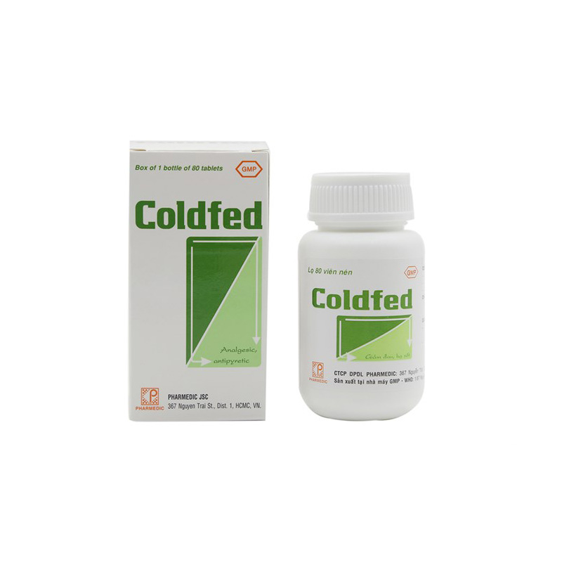 Thuốc trị cảm cúm Coldfed | Chai 80 viên