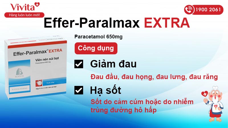 Công dụng Effer-paralmax extra 650mg