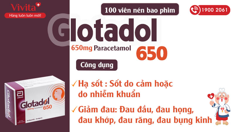 Công dụng Glotadol 650mg