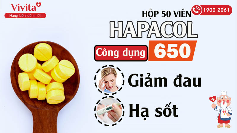 Công dụng Hapacol 650mg