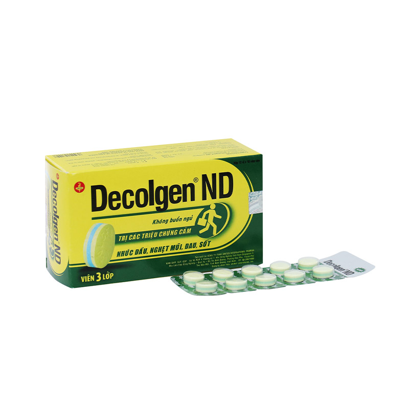 Thuốc trị cảm cúm Decolgen ND Không gây buồn ngủ | Hộp 120 viên