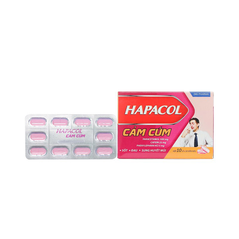 Thuốc Hapacol cảm cúm | Hộp 100 viên