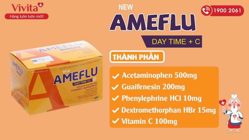 Thành phần Ameflu Daytime+C
