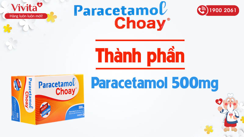 Thành phần Paracetamol Choay 500mg