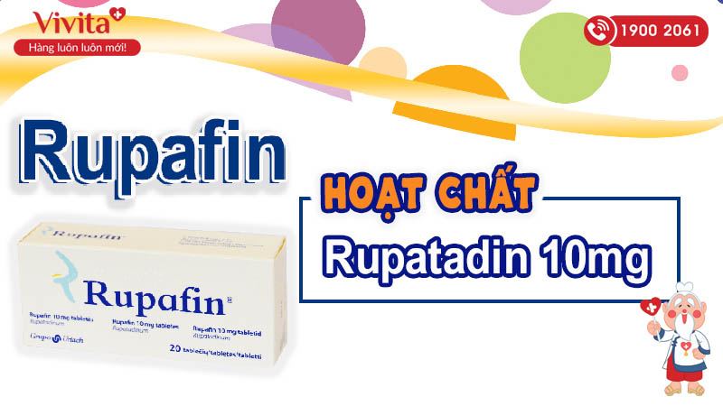 Thành phần thuốc chống dị ứng Rupafin 10mg