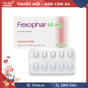Thuốc chống dị ứng Fexophar 60mg Hộp 50 viên