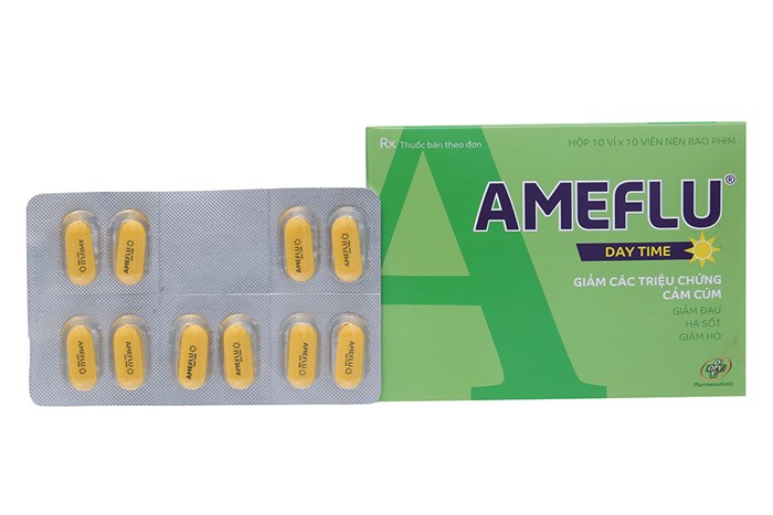 Thuốc trị cảm cúm Ameflu Daytime | Hộp 100 viên