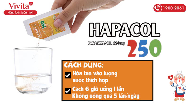 Cách dùng Hapacol 250mg