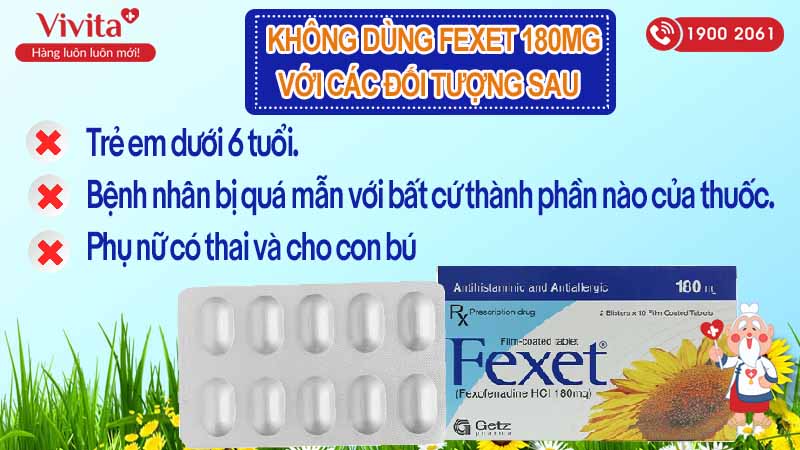 Liều dùng thuốc chống dị ứng Fexet 180mg