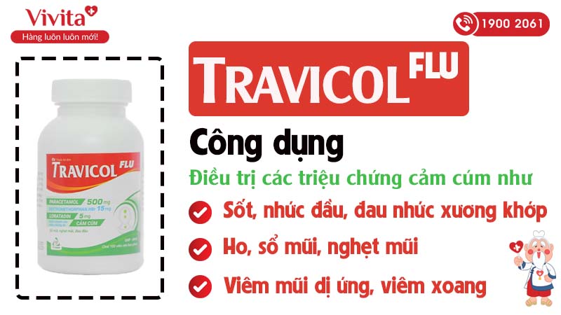 Công dụng Travicol Flu