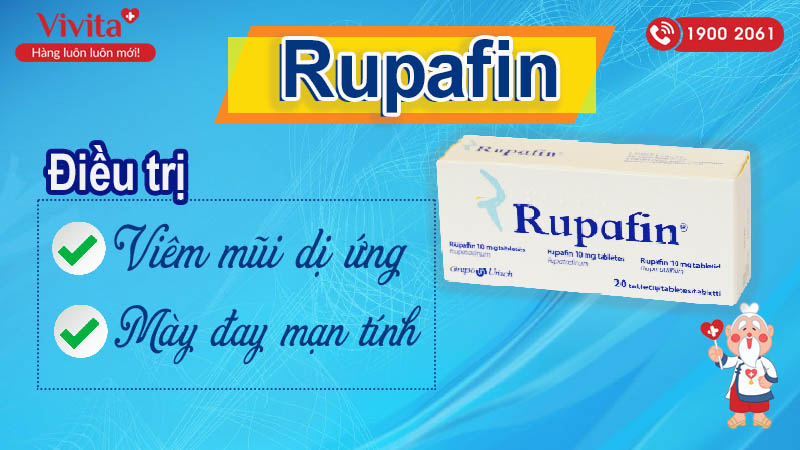 Công dụng thuốc chống dị ứng Rupafin 10mg
