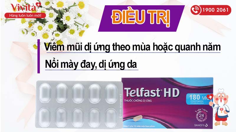 Công dụng thuốc chống dị ứng Telfast BD 180mg