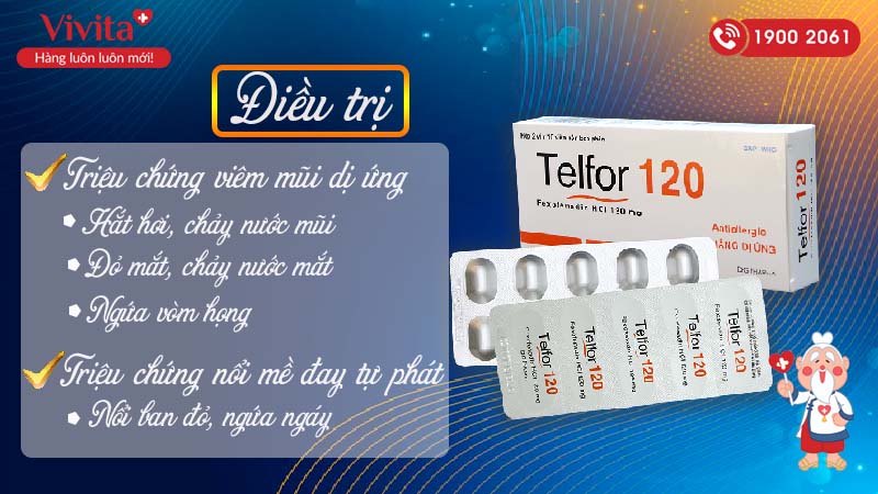 Công dụng thuốc chống dị ứng Telfor 120mg