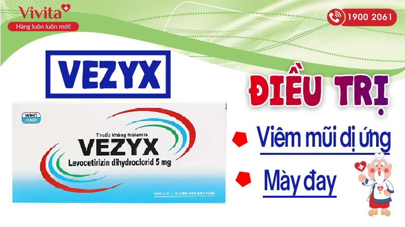 Công dụng thuốc chống dị ứng Vezyx 5mg